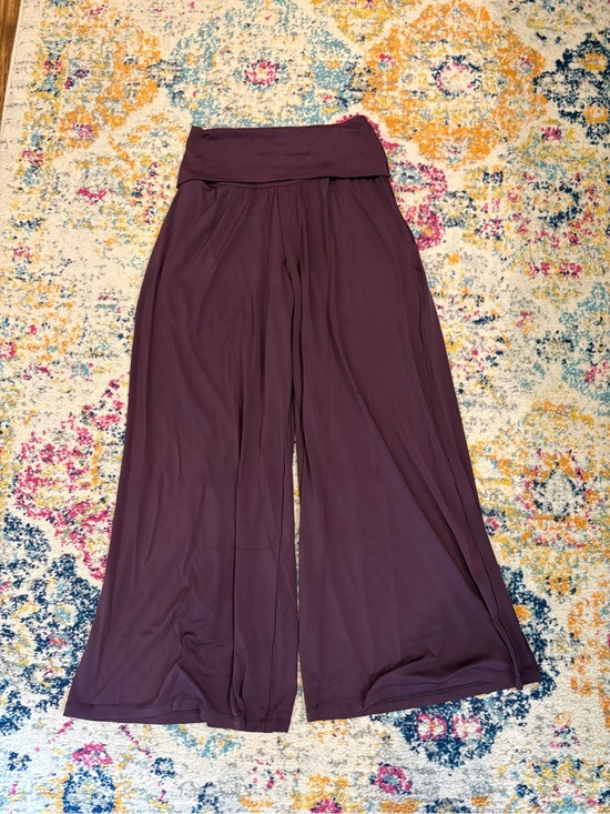 aerie Pants - aerie Plum Wide-Leg Flowy Pants